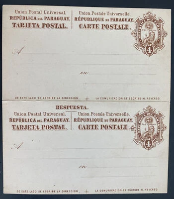 Как новый Парагвай почтовые канцелярские товары ответ открытка - Изображение 1 из 2
