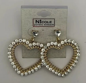 Nicole purest essence Heart fashion Dangle Earrings😍 - Picture 1 of 2