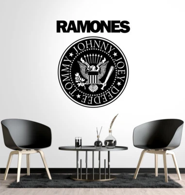 ORACAL RAMONES CREST - GIANT VINYL WALL DECAL (MATTE) - PUNK/ STICKER/ BANDS