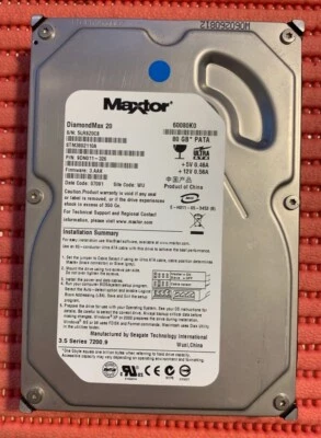 MAXTOR HDD 80GB 3.5" IDE HARD DISK STM3802110A DIAMONDMAX 20 100% TEST VEDI FOTO - Immagine 1 di 4