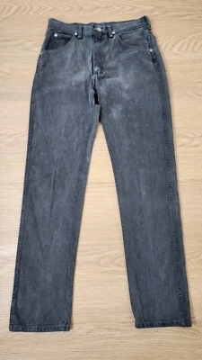Wrangler Jeans Mens 31x32 Vtg 90s Black Stone Wash Tapered USA Rockstar Grunge - Image 1 of 4