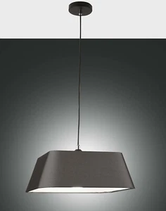Lampadario moderno in tessuto nero a 1 luce per soggiorno camera FB-0157 - Picture 1 of 4