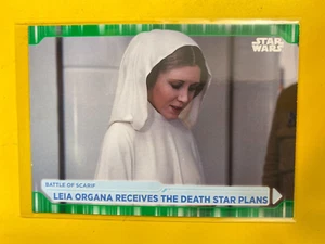 DA7892 2021 Star Wars Schlachtpläne grün #60 Leia Organa erhält den Tod #/99 - Bild 1 von 2
