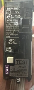 NEU Siemens GFCI Leitungsschutzschalter 20A 1-polig BF120A Typ BLF2 - Bild 1 von 2
