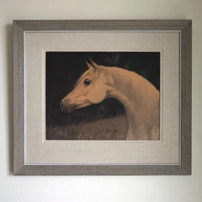 George Ford Morris 1952 retrato carbón volantes caballo árabe mansión Indiana Foto 1 de 4