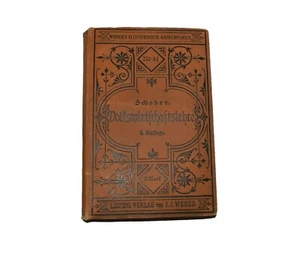 Vintage Schober Doltswirtfchaftslehre 1888 - Imagen 1 de 6