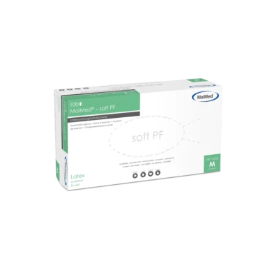 Maimed Soft PF Latex-Einmal-Untersuchungshandschuhe weiß/beige XS S M L XL