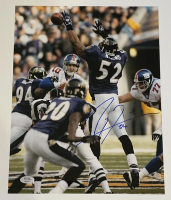 RAY LEWIS Signed 11x14 Photo-HALL OF FAME-BALTIMORE RAVENS-PSA - Image 1 of 3