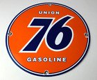 Vintage Union 76 Gasoline Sign - Porcelain Gas Motor Oil Service Pump Sign