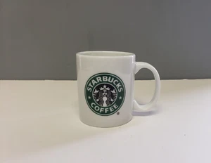 Starbucks Ceramic White 9 oz. Small Coffee Mug Cup Mermaid Logo 2005 - Picture 1 of 11