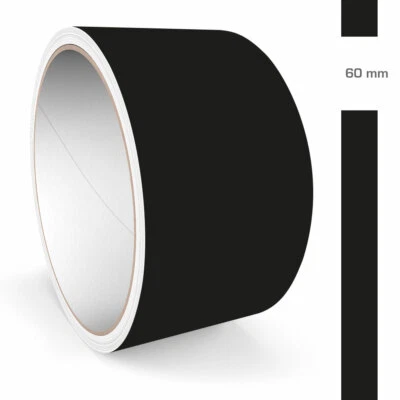 Zierstreifen 60mm 10 Meter Schwarz Matt RAL 9005 Auto Boot Motorrad Wohnmobil - Bild 1 von 4