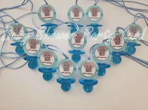 12 Collane Ciuccio Elefante Baby Shower It's a Boy Giochi Premi Favori Giungla - Foto 1 di 7