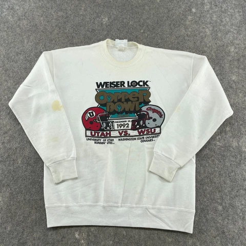 VINTAGE Washington State Cougars Sweatshirt Mens XL White Tucson Bowl 90s Lee Cover