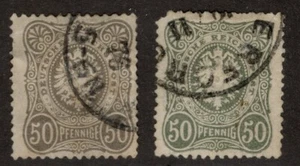 Deutschland Scott 34 und 42 gebraucht - CV 12,25$ - Bild 1 von 2