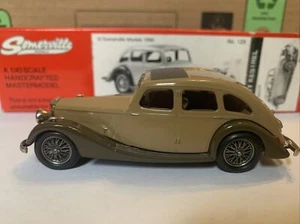 1937 RILEY KESTREL WHITE METAL CAR MODEL BY SOMERVILLE no129 TWO TONE BROWN - Picture 1 of 14