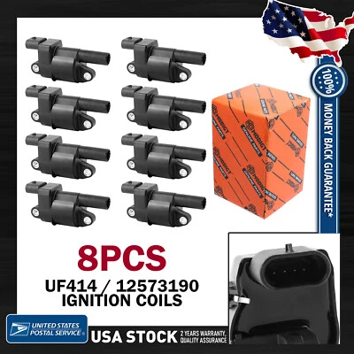 Ignition Coils OEM UF414 D514A 8Pcs Round Set For Chevrolet Avalanche 2007-2013 - Image 1 of 4