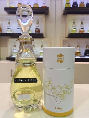 MUSK ROSE Attar by Ajmal 60 ML, 2 fl.oz, 5 Tola, CPO, Alcohol free Misk Al Ward - Image 1 of 2