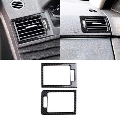 Carbon Fiber Side Air Vent Outlet Cover Trim For Mercedes-Benz W204 2007-2010 — 第 1/4 张图片