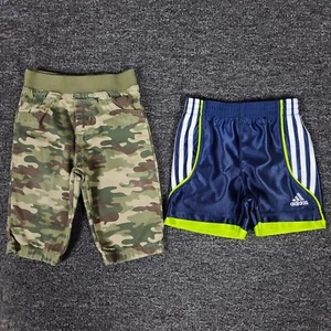 Boys Clothing Lot 6 Months Adidas Shorts & Garanimals Camo Pants Two Piece Set - Picture 1 of 10