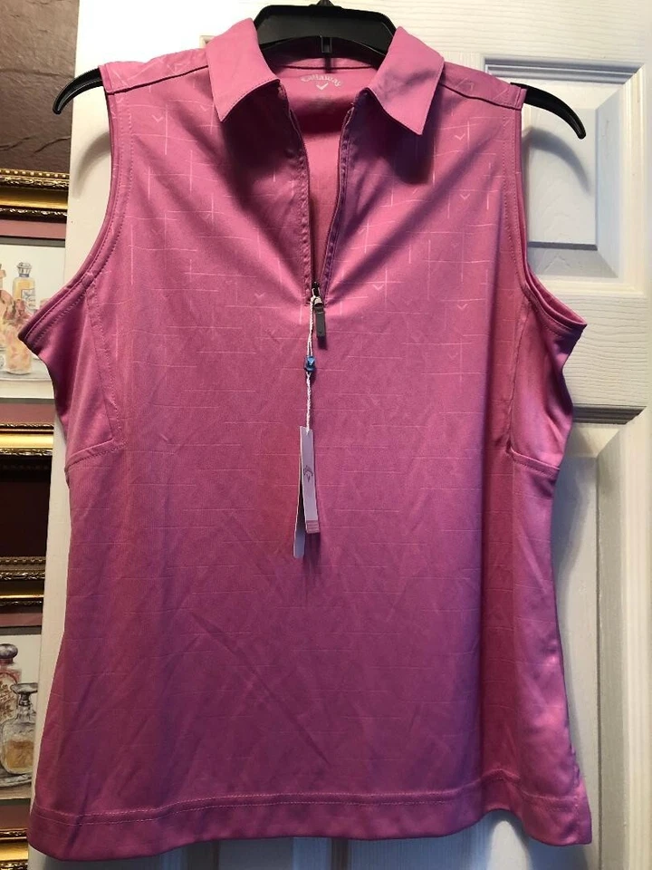 NUEVO CON ETIQUETAS Damas CALLAWAY SPRING CROCUS Púrpura Sin Mangas Camisa de Golf Top Talla L Foto 1 de 1