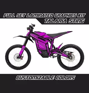 TALARIA STING Cartoon Animated Style Purple Graphics Kit Stickers Wrap Decal Set - Bild 1 von 2