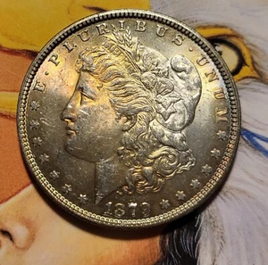 1879 CH BU GEM MORGAN SILVER DOLLAR AUTHENTIC U.S.MINT COIN Rainbow Toned!! - Picture 1 of 7