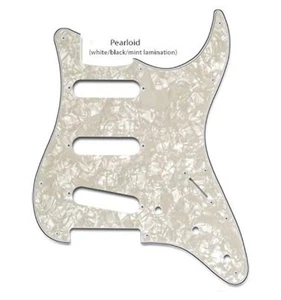 Golpeador Stratocaster SSS blanco perla 11 agujeros 4 capas para guitarra Strat estilo EE. UU. - Imagen 1 de 3