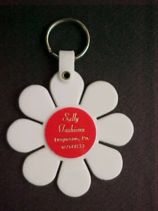 vintage sunflower key chain key tag sally fashions duquesne pa.sunflower hippie - Picture 1 of 4