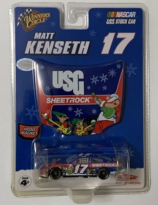 Winner’s Circle Matt Kenseth #17 USG Sheetrock Die-Cast Ford Car and Hood 2007 - Image 1 of 2