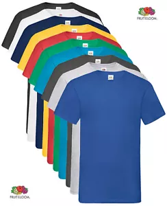 Fruit of the Loom Plain Cotton Short Sleeve V Vee Neck T-Shirt Tee Shirt S-5XL - Picture 1 of 15