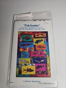 FISCH GUMBO. Applikationsmuster Debra Konchinsky VINTAGE unbenutzt - QP2 - Bild 1 von 2