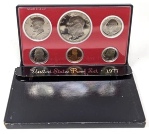 Vintage 1977 US United States Mint S Proof 6 Coin Set Eisenhower Envelope CG24 - Picture 1 of 5