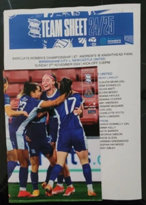 3.11.2024 BIRMINGHAM CITY v NEWCASTLE UNITED, Mint + Official TEAMSHEET! - Picture 1 of 1