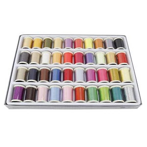 Machine Embroidery Thread Polyester 40 Colors With Plastic Storage Box For EC - Picture 1 of 9