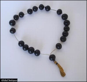 19C. ANTIQUE MUSLIM ISLAMIC ORIGINAL HOLLYWOOD PRAYER BEADS ROSARY - Picture 1 of 6