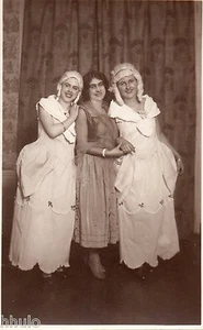 BE393 Carte Photo vintage card RPPC Femme woman groupe spectacle theatre - Picture 1 of 1
