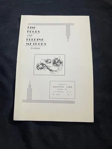 AQUATIC LIFE 1933 October Vol XVII #6 Fish Foods & Feeding Methods Tubifex Worms - Imagen 1 de 4
