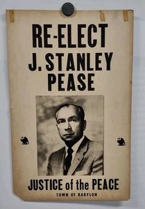 60er Republikaner J. Stanley Pease Babylon Stadt Justiz Kampagne Poster NY Politik - Bild 1 von 4
