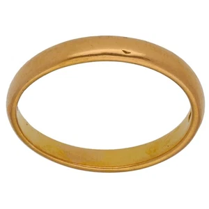 22ct Gold Ring 3.36g Wedding Plain Size O 1/2 - Fully Hallmarked - Picture 1 of 6