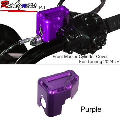 Purple Front Brake Master Cylinder Cover For Harley Touring Road Glide 24 25 26 Foto 1 de 4