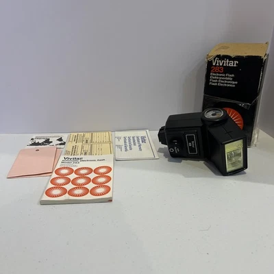 Vivitar Electronic Flash Model 283 Automatic Thyristor Exposure Control Vintage! - Image 1 of 4