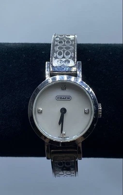 Women's Coach Stainless Steel 23mm WR30M MOP Dial Designer Bangle Watch 34g - Image 1 of 4