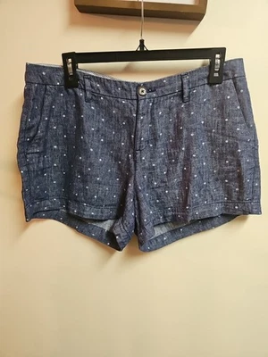 Shorts diário Old Navy azul escuro linho com pontos brancos tamanho 10 - Imagem 1 de 4