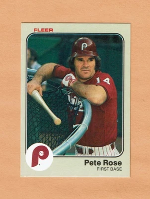 1983 Fleer 171 Пит Роуз Philadelphia Phillies почти как новая или лучше - Изображение 1 из 2