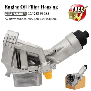11428596283 Engine Oil Filter Housing For BMW 230i 320i 330e 330i 430i 530i 530e - Picture 1 of 13