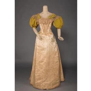 1876s Victorian Edwardian Vintage Historical Renaissance Royal Court Ball Gown - Picture 1 of 8