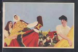 Postcard Sardinian Costumes In The Hague Bakisfigus VZ455 - Picture 1 of 1