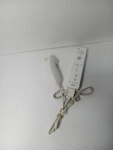OEM Nintendo Wii Remote Controller RVL-003 w/ Nunchuck - White - Picture 1 of 7