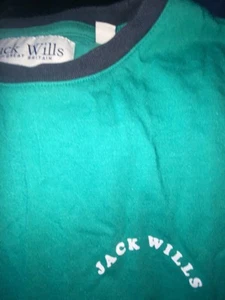 Jack Wills T-shirt Green Crew Neck Cropped Style Size 8/EU34 - Picture 1 of 6