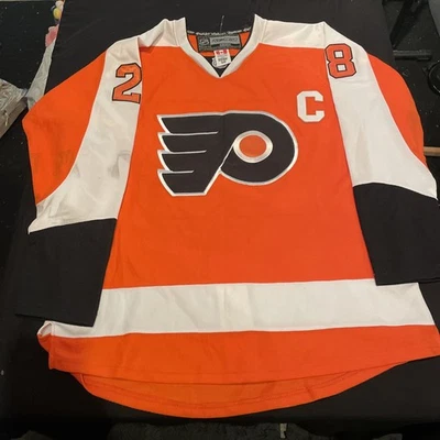 Reebok Philadelphia Flyers Jersey Claude Giroux #28 Size 50 Orange White - Image 1 of 4